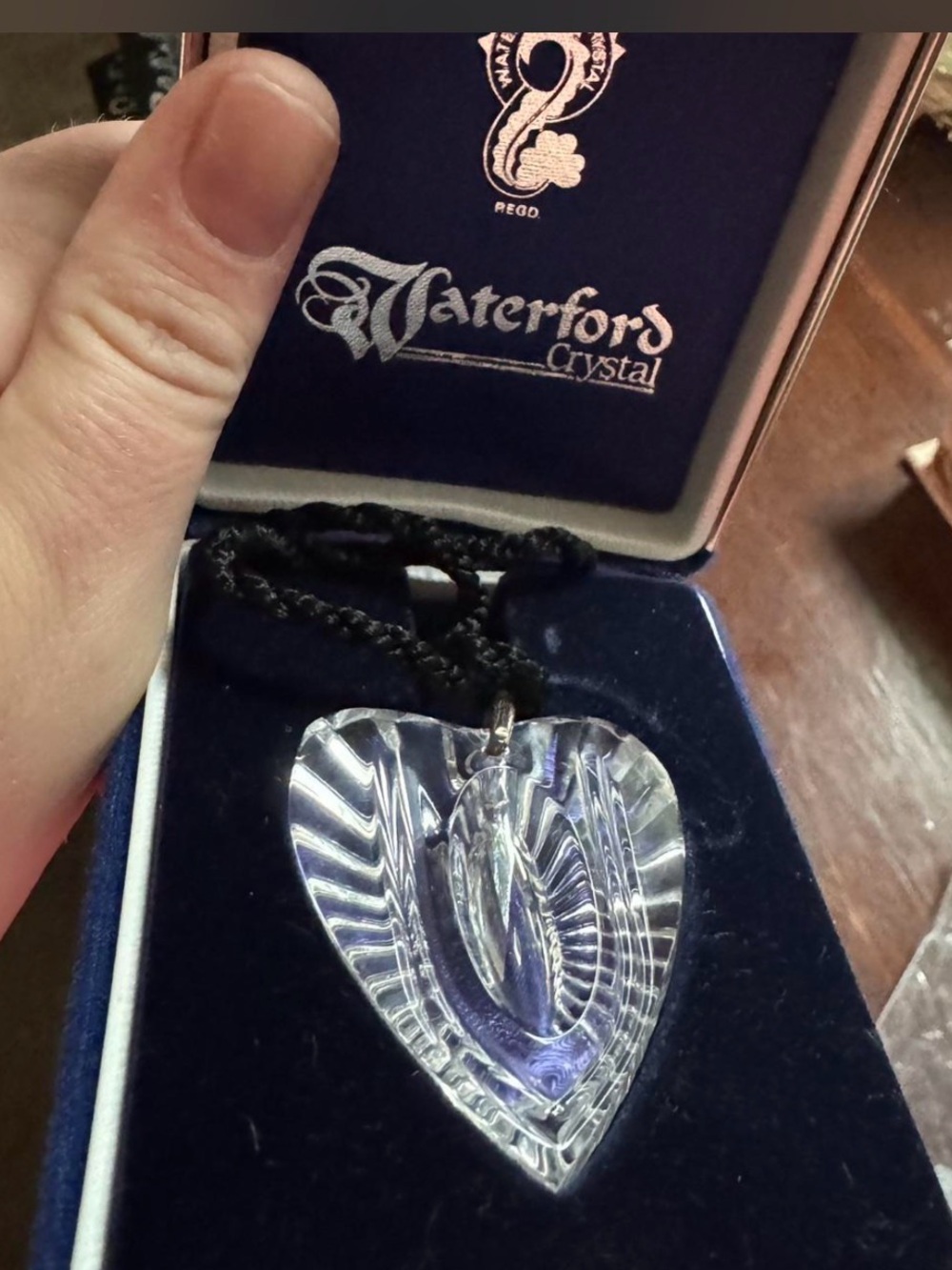Waterford Crystal Faceted Heart Pendant - Clear